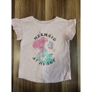 Jumping Bean Disney Little Mermaid Arielle Purple ruffle short sleeve top Size 5